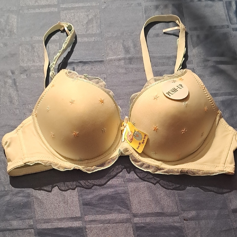 Mint Green Push UpBra With Stars By Unique